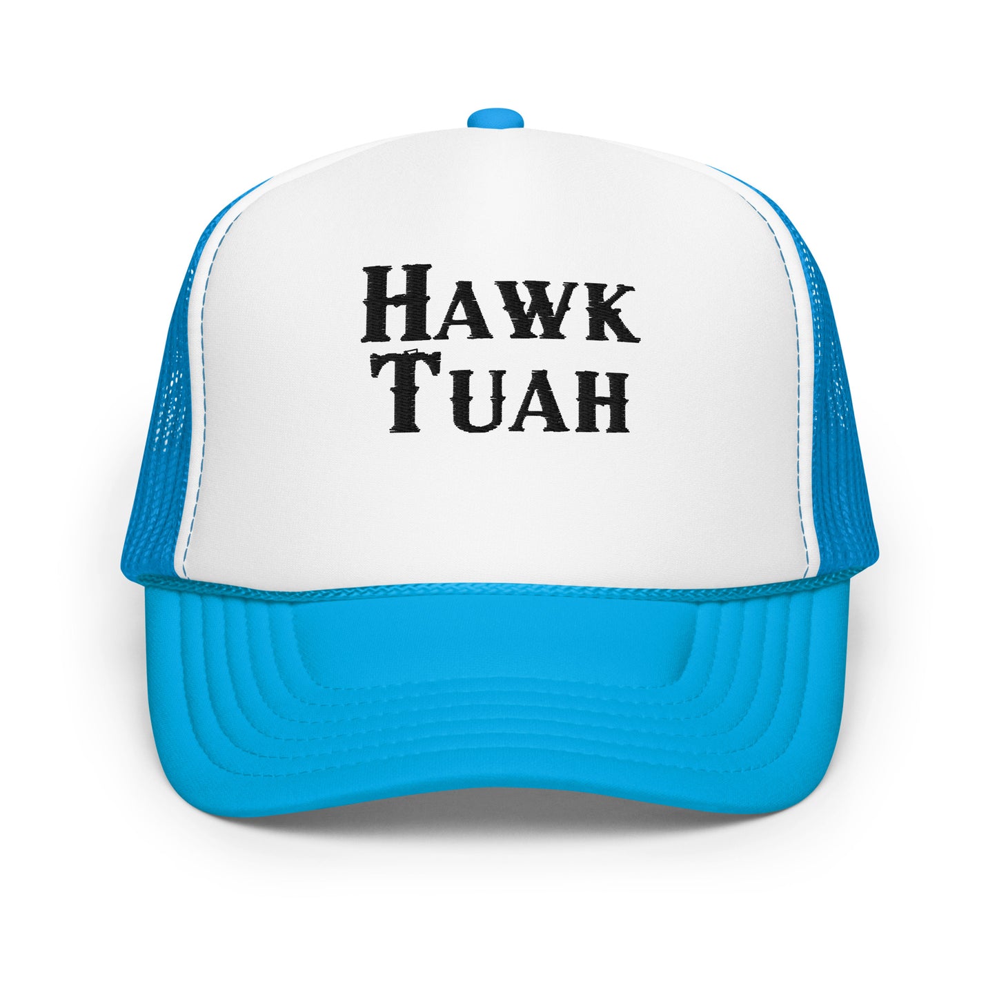 Hawk Tuah trucker hat (Black Stitching)