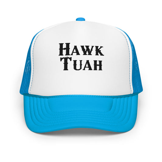Hawk Tuah trucker hat (Black Stitching)