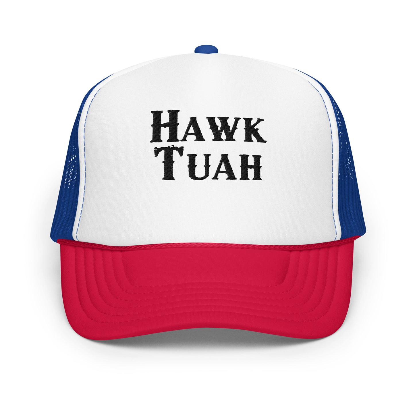 Hawk Tuah trucker hat (Black Stitching)