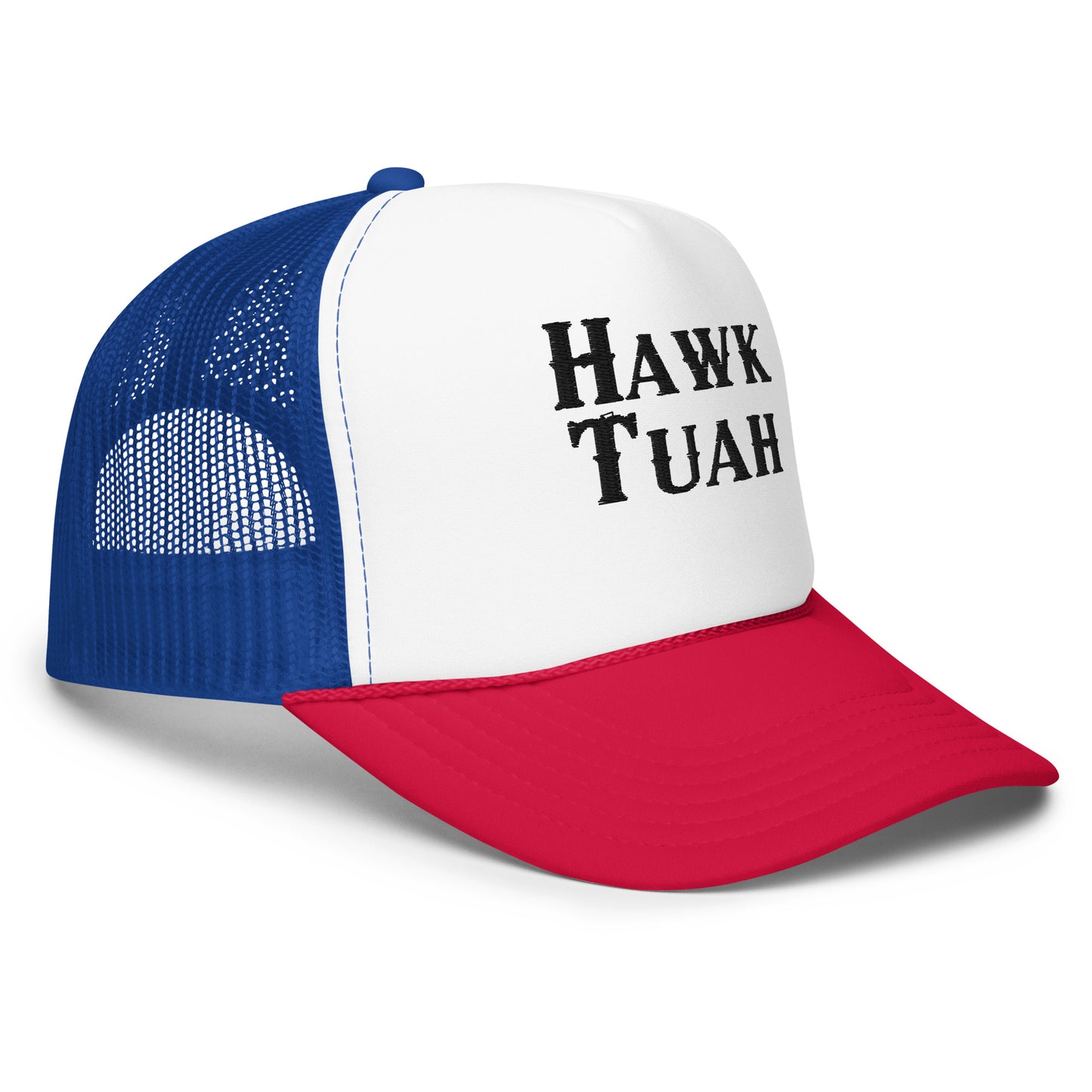 Hawk Tuah trucker hat (Black Stitching)